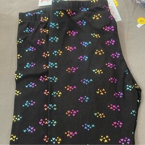Twin 2 pack Colorful Heart Pattern Kids Leggings